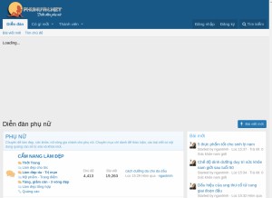 How phunuvn.net looks like on a tablet such as an iPad.
