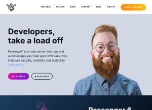 How phusionpassenger.com looks like on a tablet such as an iPad.