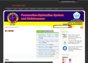How physam.org looks like on a tablet such as an iPad.