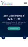 How physioadviserindia.com looks like on a mobile device such as an iPhone.