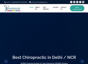 How physioadviserindia.com looks like on a tablet such as an iPad.