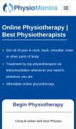 How physiomantra.co looks like on a mobile device such as an iPhone.