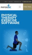How physiotec.org looks like on a mobile device such as an iPhone.