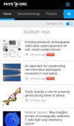How physorg.com looks like on a mobile device such as an iPhone.
