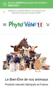 How phyto-veto.com looks like on a mobile device such as an iPhone.