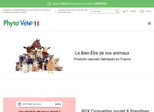 How phyto-veto.com looks like on a tablet such as an iPad.