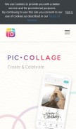 How piccollage.com looks like on a mobile device such as an iPhone.