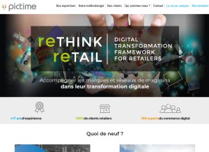 How pictime.fr looks like on a tablet such as an iPad.