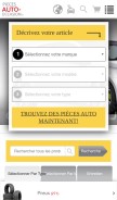 How piecesauto-occasion.fr looks like on a mobile device such as an iPhone.