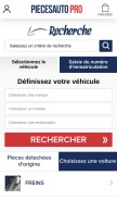 How piecesauto-pro.fr looks like on a mobile device such as an iPhone.