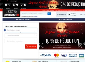 How piecesauto24.be looks like on a tablet such as an iPad.