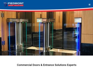 How piedmontdoorsolutions.com looks like on a tablet such as an iPad.