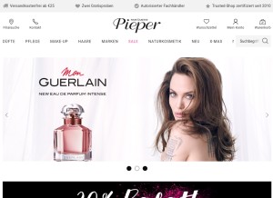 How pieper.de looks like on a tablet such as an iPad.