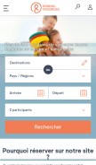 How pierreetvacances.com looks like on a mobile device such as an iPhone.
