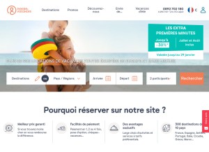 How pierreetvacances.com looks like on a tablet such as an iPad.