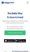 How piggyvest.com looks like on a mobile device such as an iPhone.