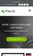 How pike13.com looks like on a mobile device such as an iPhone.