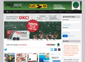 How pikepass.com looks like on a tablet such as an iPad.