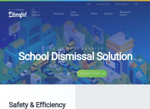 How pikmykid.com looks like on a tablet such as an iPad.