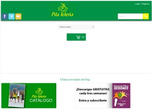 How pilatelena.com looks like on a tablet such as an iPad.