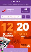 How pimentinhasexshop.com.br looks like on a mobile device such as an iPhone.