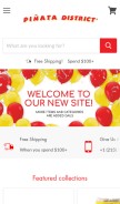 How pinatadistrict.com looks like on a mobile device such as an iPhone.