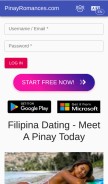How pinayromances.com looks like on a mobile device such as an iPhone.