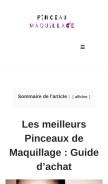 How pinceau-maquillage.com looks like on a mobile device such as an iPhone.