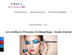 How pinceau-maquillage.com looks like on a tablet such as an iPad.