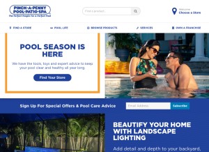 How pinchapenny.com looks like on a tablet such as an iPad.