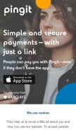 How pingit.me looks like on a mobile device such as an iPhone.