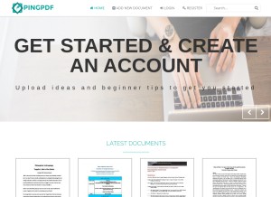 How pingpdf.com looks like on a tablet such as an iPad.