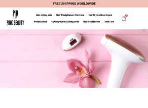 How pinkbeauty.website looks like on a tablet such as an iPad.