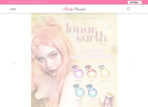 How pinkyparadise.com looks like on a tablet such as an iPad.