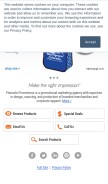 How pinnaclepromotions.com looks like on a mobile device such as an iPhone.