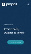 How pinpoll.com looks like on a mobile device such as an iPhone.