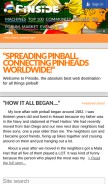 How pinside.com looks like on a mobile device such as an iPhone.