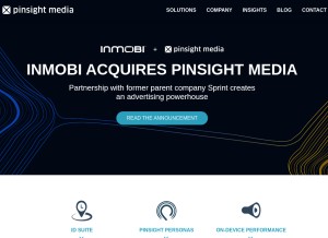 How pinsightmedia.com looks like on a tablet such as an iPad.