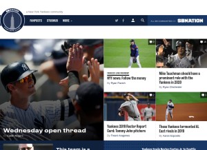 How pinstripealley.com looks like on a tablet such as an iPad.