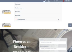 How pintorenbenidorm.es looks like on a tablet such as an iPad.