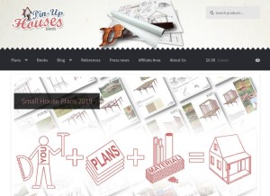 How pinuphouses.com looks like on a tablet such as an iPad.