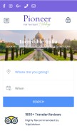 How pioneerholidays.org looks like on a mobile device such as an iPhone.