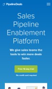 How pipelinedeals.com looks like on a mobile device such as an iPhone.