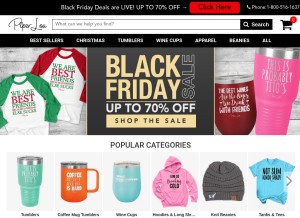 How piperloucollection.com looks like on a tablet such as an iPad.