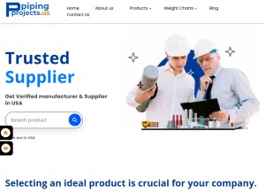 How pipingprojects.us looks like on a tablet such as an iPad.