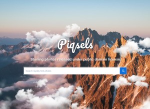 How piqsels.com looks like on a tablet such as an iPad.