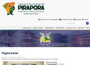 How pirapora.mg.leg.br looks like on a tablet such as an iPad.