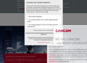 How pironet-ndh.com looks like on a tablet such as an iPad.