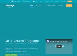 How pisignage.com looks like on a tablet such as an iPad.