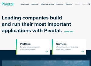 How pivotal.io looks like on a tablet such as an iPad.